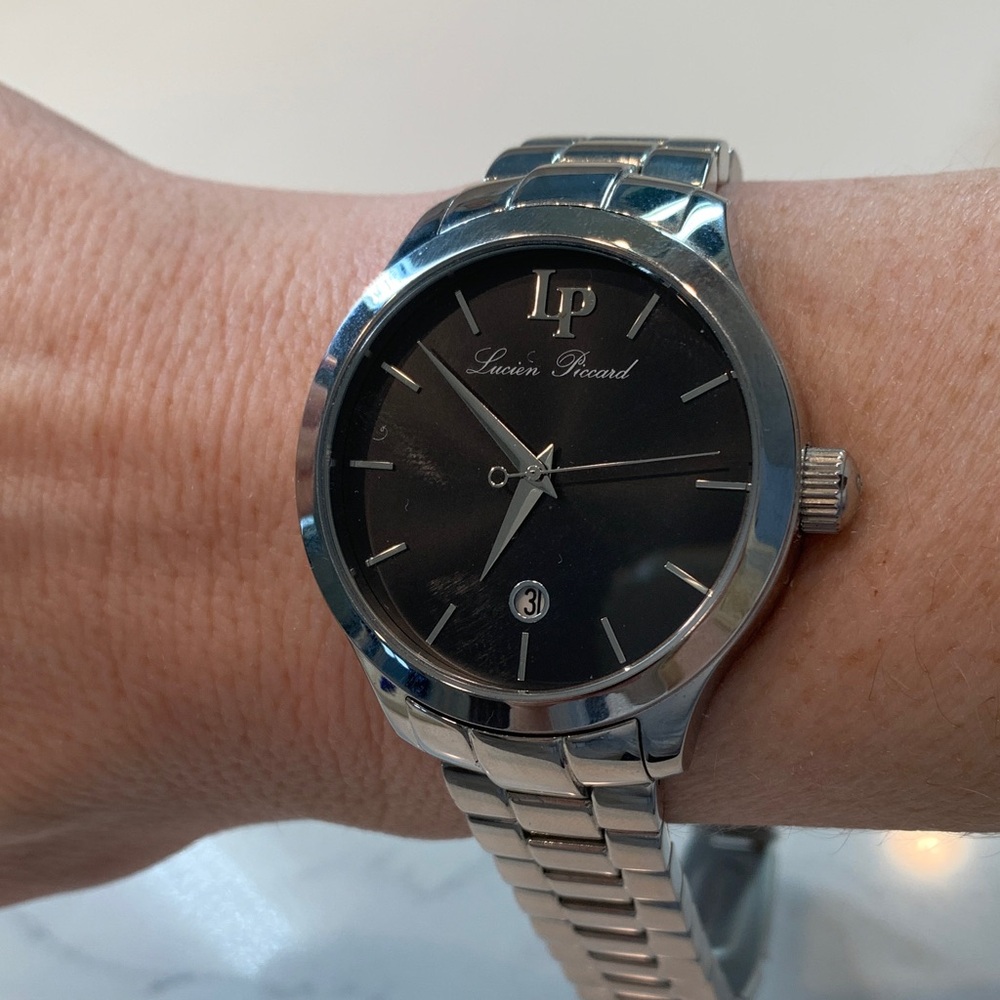 Lucien Piccard Black Dial Silver Watch - Picture 15 of 16